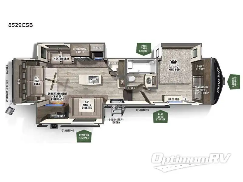 2023 Forest River Flagstaff Classic 8529CSB Floorplan Photo