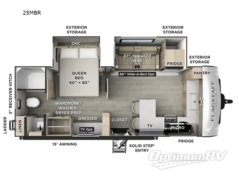 2027 Forest River Flagstaff Micro Lite 25MBR Floorplan Photo