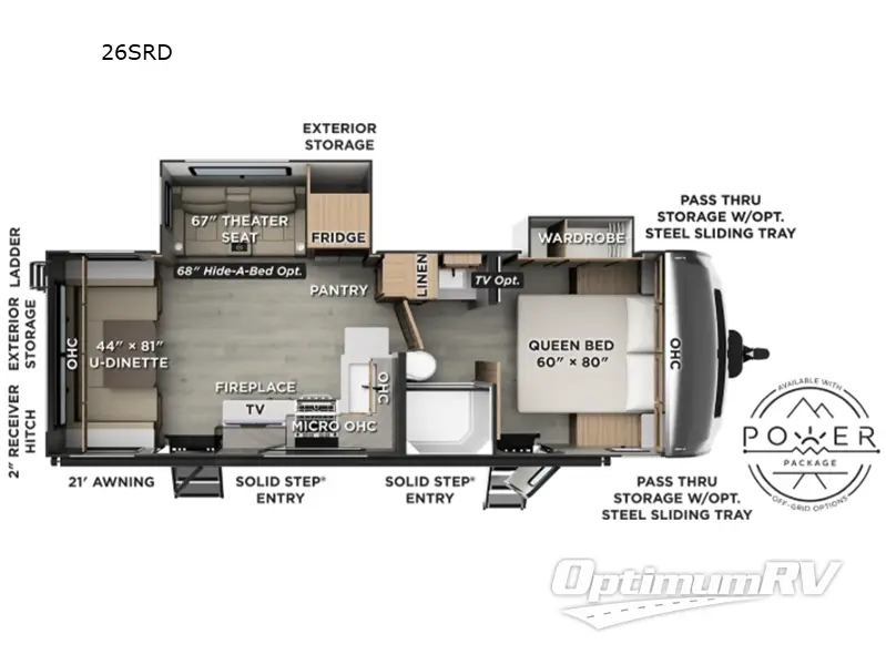 2027 Forest River Flagstaff Super Lite 26SRD Floorplan Photo