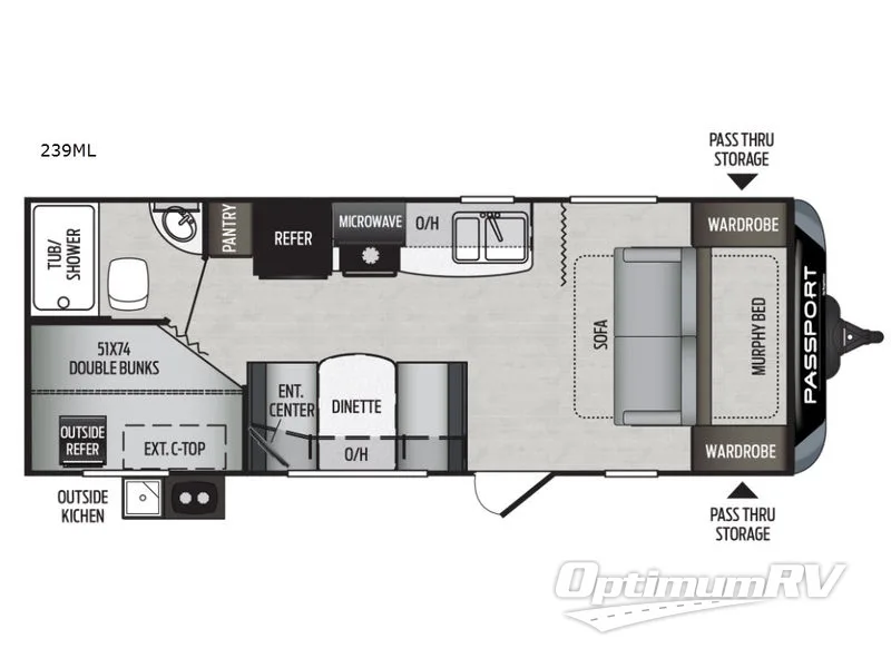 2019 Keystone Passport 239ML Express Floorplan Photo