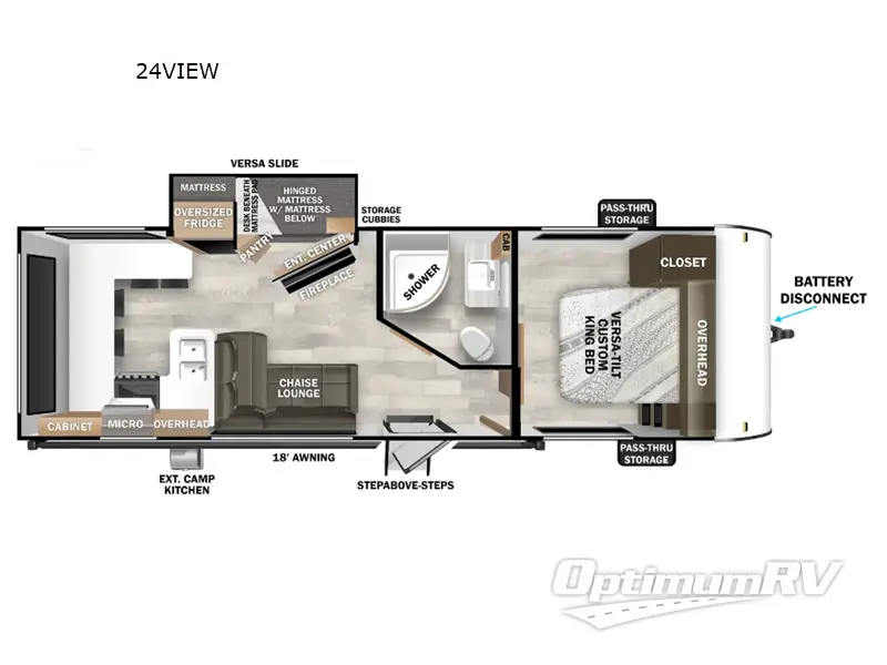 2025 Forest River Salem Cruise Lite 24VIEW Floorplan Photo