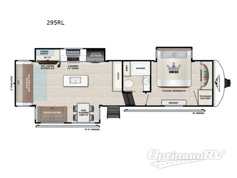 2026 East To West Tandara 295RL Floorplan Photo