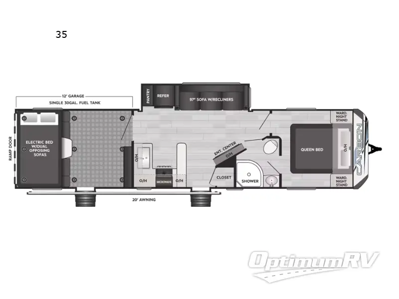 2023 Keystone Carbon 35 Floorplan Photo