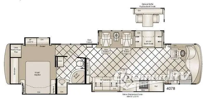 2010 Damon Tuscany 4078 Floorplan Photo