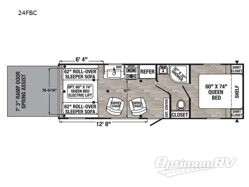 2022 Palomino Puma XLE Lite 24FBC Floorplan Photo