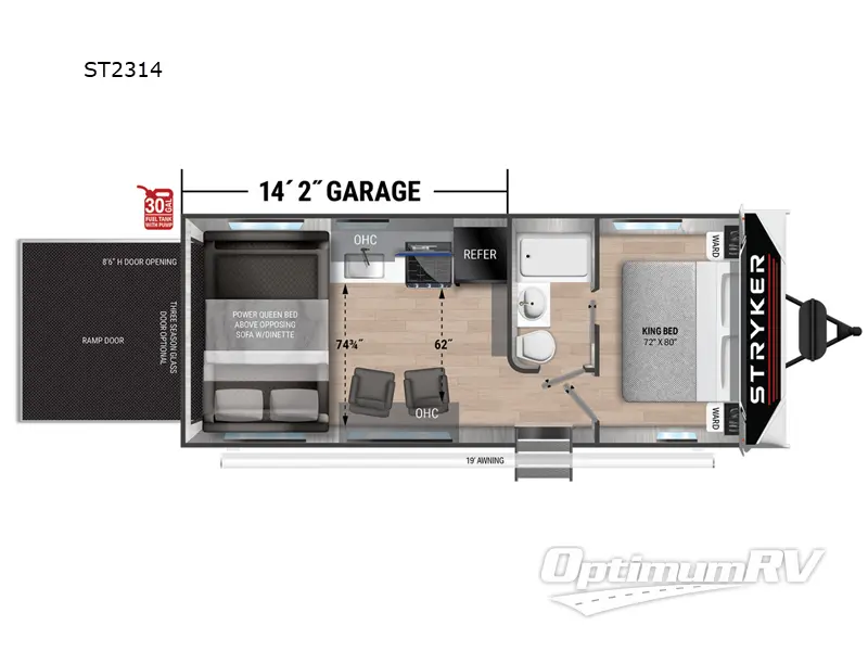 2024 Cruiser Stryker ST2314 Floorplan Photo