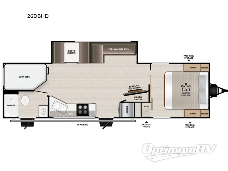 2027 Forest River Wildwood 26DBHD Floorplan Photo