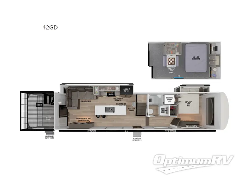 2026 Grand Design Foundation 42GD RV Floorplan Photo