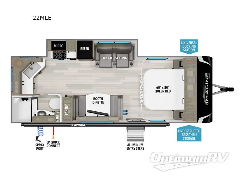 2026 Grand Design Imagine XLS 22MLE Floorplan Photo