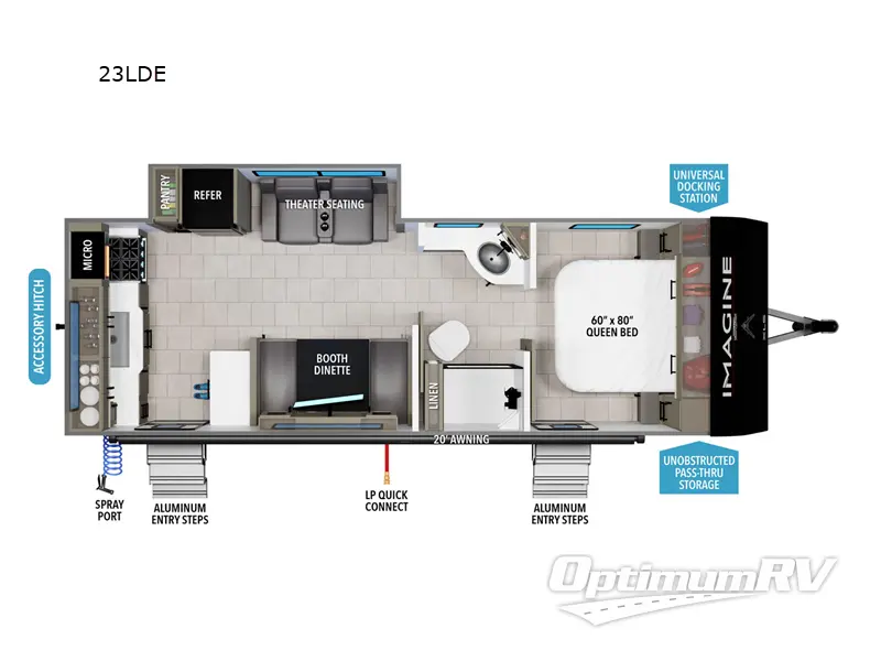 2026 Grand Design Imagine XLS 23LDE Floorplan Photo