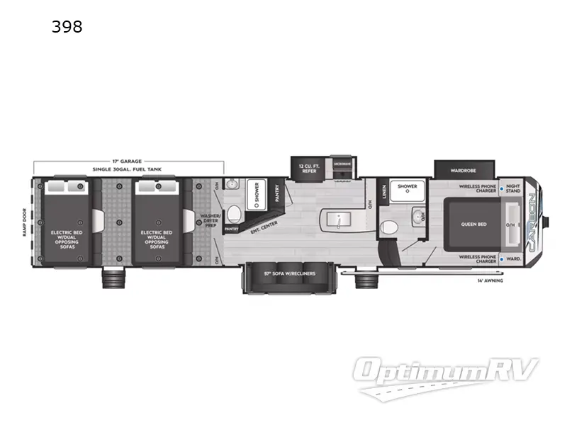 2022 Keystone Carbon 398 Floorplan Photo