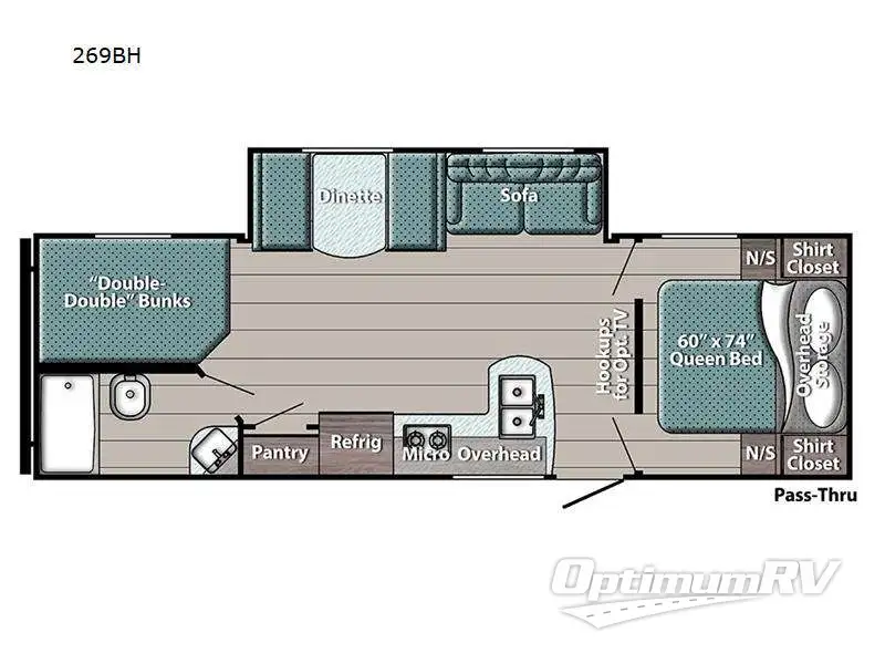 2024 Gulf Stream Ameri-Lite Ultra Lite 269BH Floorplan Photo
