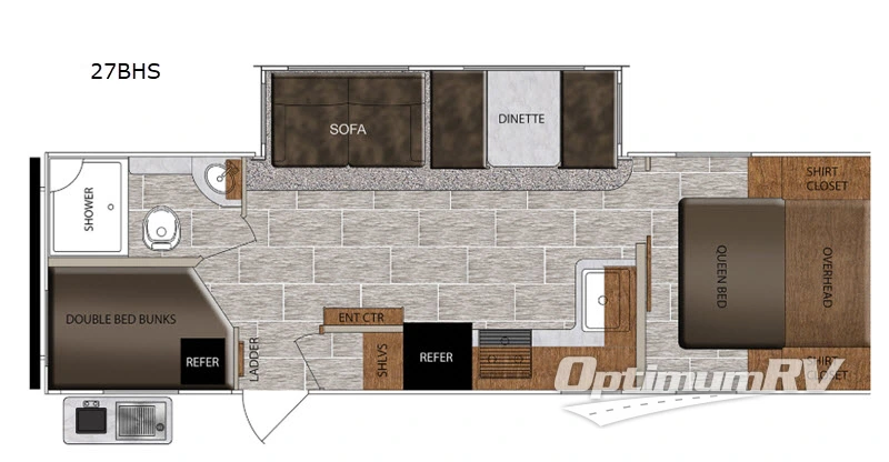 2020 Prime Time Tracer 27BHS RV Floorplan Photo