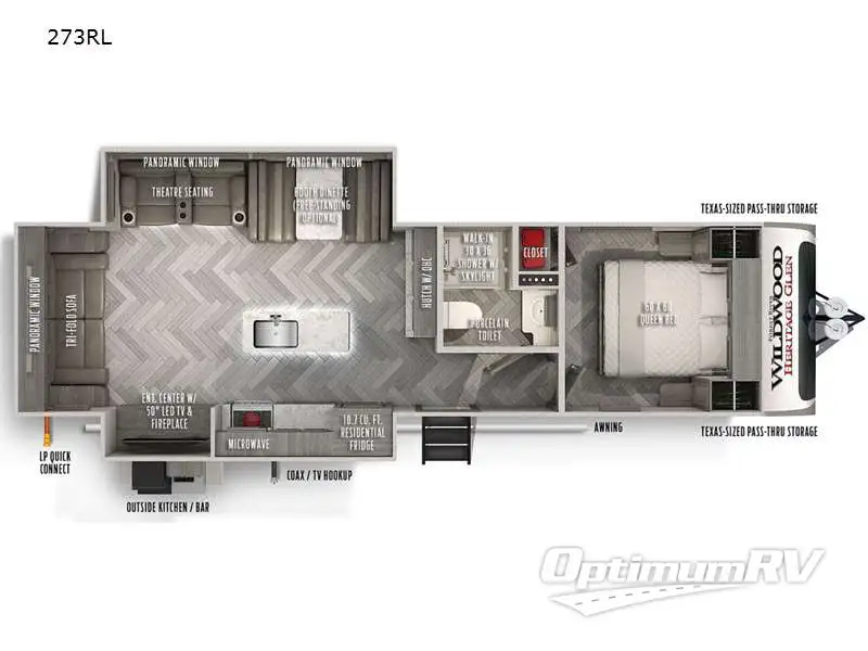 2021 Forest River Wildwood Heritage Glen 273RL Floorplan Photo