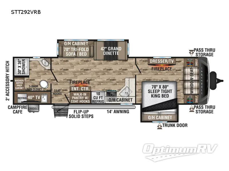 2024 Venture SportTrek Touring Edition STT292VRB Floorplan Photo