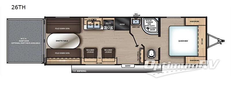 2019 Coachmen Catalina Trail Blazer 26TH Floorplan Photo