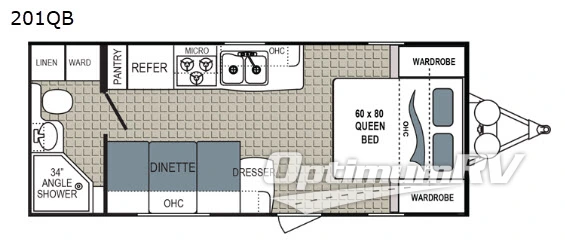 2018 Dutchmen Kodiak Ultra Lite 201QB Floorplan Photo