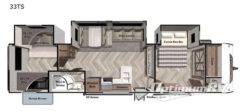 2021 Forest River Wildwood 33TS RV Floorplan Photo