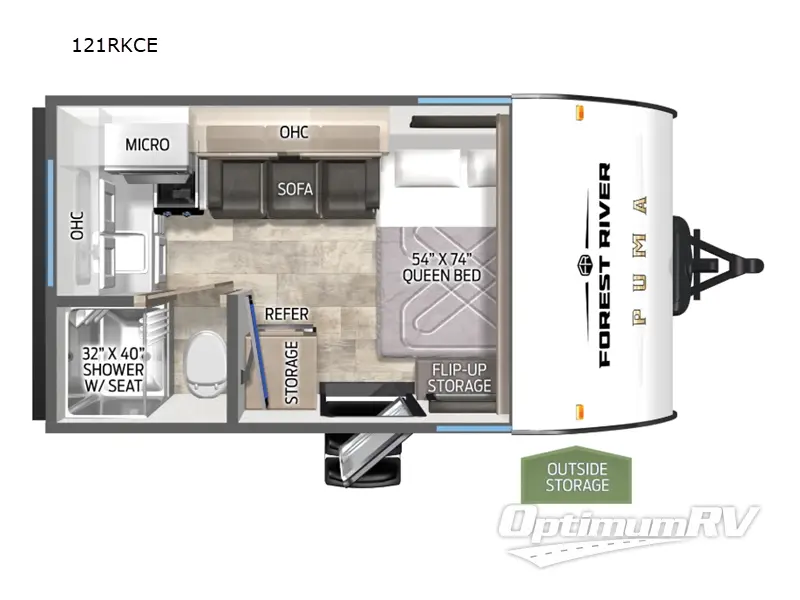 2025 Palomino Puma Camping Edition 121RKCE Floorplan Photo