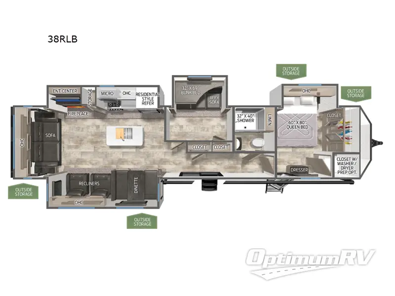 2025 Palomino Puma Destination 38RLB Floorplan Photo