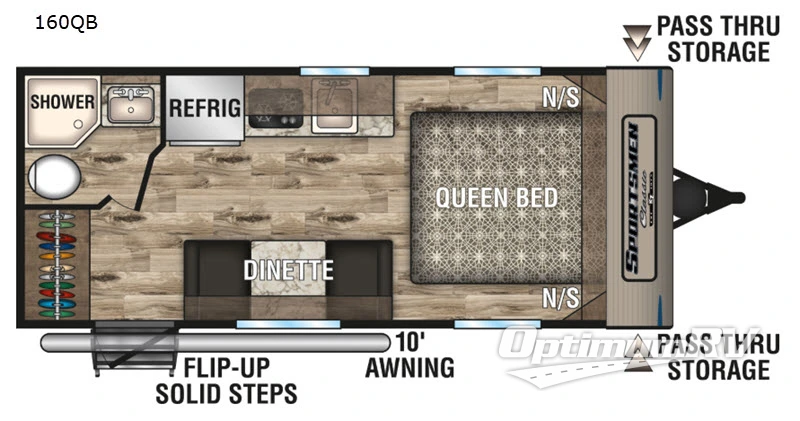 2019 KZ SPORTSMEN CLASSIC 160QB RV Floorplan Photo