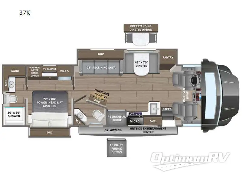 2024 Entegra Accolade 37K RV Floorplan Photo