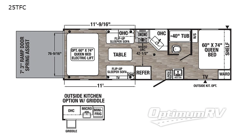 2020 Palomino Puma XLE Lite 25TFC Floorplan Photo