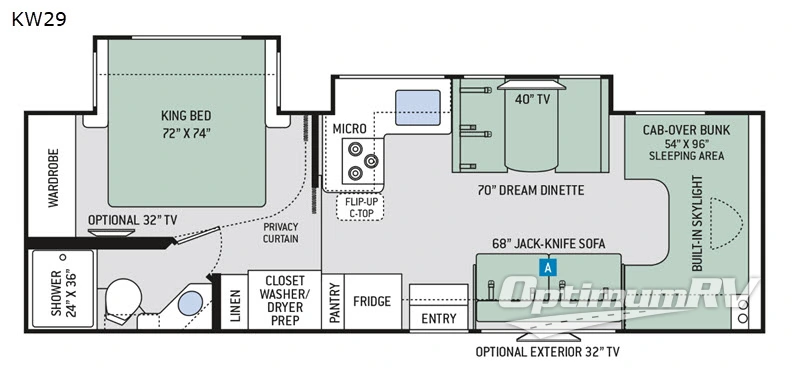 2019 Thor Quantum KW29 Floorplan Photo