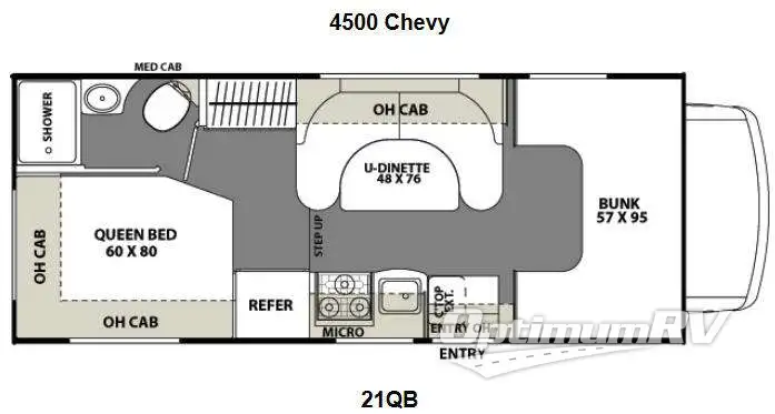 2016 Coachmen Freelander 21QB  Chevy 4500 RV Floorplan Photo