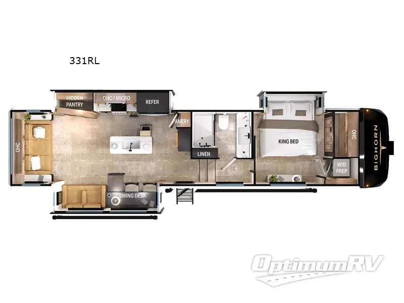 2025 Heartland Bighorn 331RL Floorplan Photo