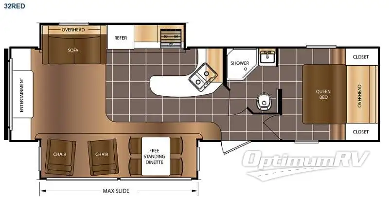 2016 Prime Time Avenger 32RED Floorplan Photo