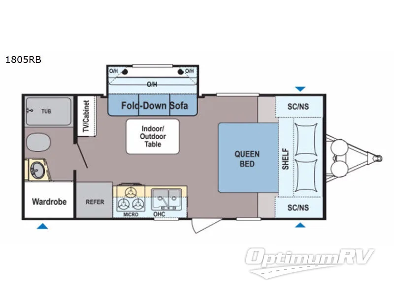 2017 Dutchmen Coleman Light 1805RB RV Floorplan Photo