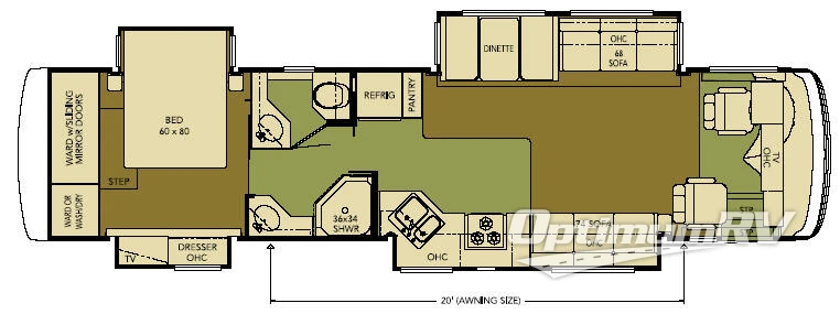 2008 Newmar Ventana VTDP 3936 Floorplan Photo