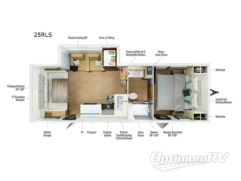 2026 Winnebago Thrive 25RLS RV Floorplan Photo