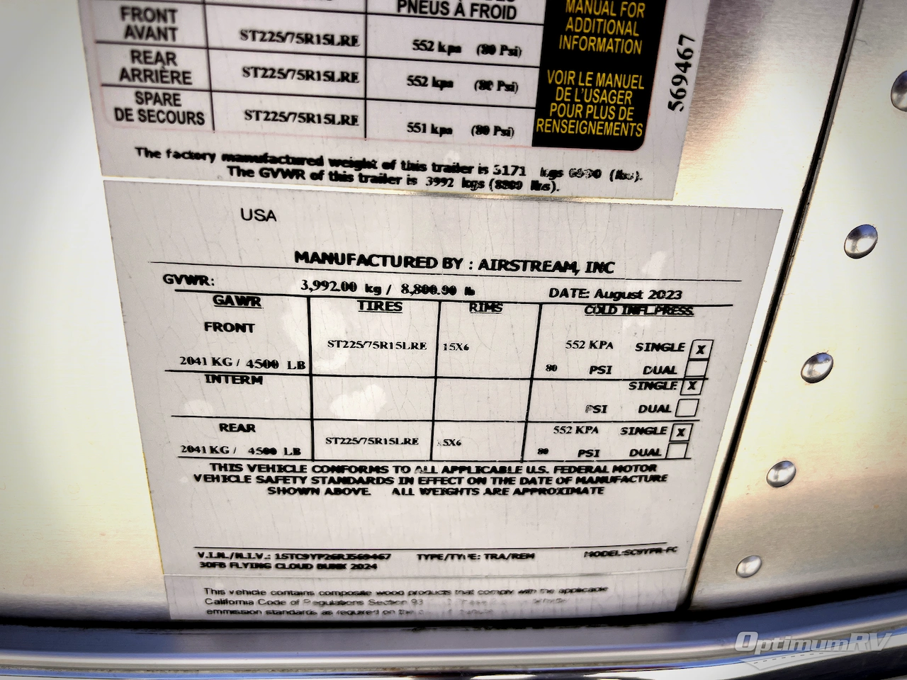 2024 Airstream Flying Cloud 30FB Bunk Photo 21