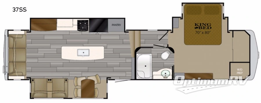 2017 Heartland Bighorn Traveler 37SS RV Floorplan Photo