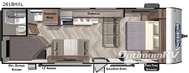 2020 Forest River Salem Cruise Lite 261BHXL Floorplan Photo