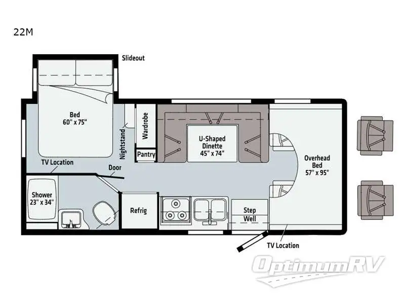 2022 Winnebago Minnie Winnie 22M Floorplan Photo