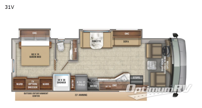 2020 Jayco Alante 31V Floorplan Photo