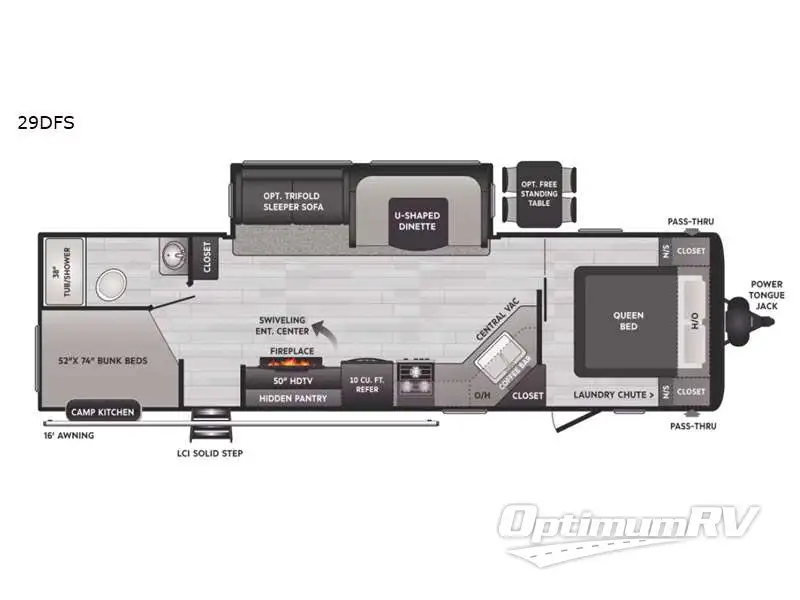 2022 Keystone Hideout 29DFS RV Floorplan Photo