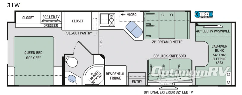 2018 Thor Four Winds 31W Floorplan Photo