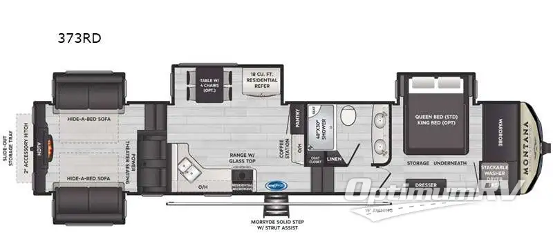 2021 Keystone Montana High Country 373RD RV Floorplan Photo
