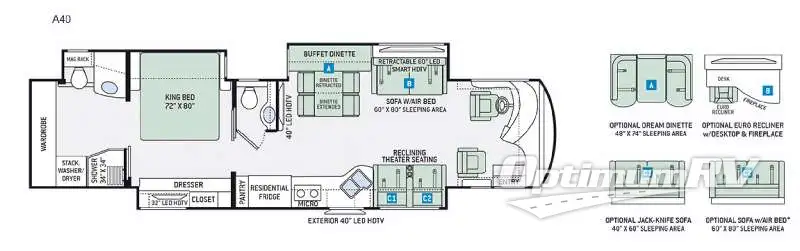 2016 Thor Venetian A40 Floorplan Photo