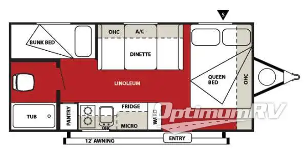 2013 Forest River Wildwood X Lite FS 195BH Floorplan Photo