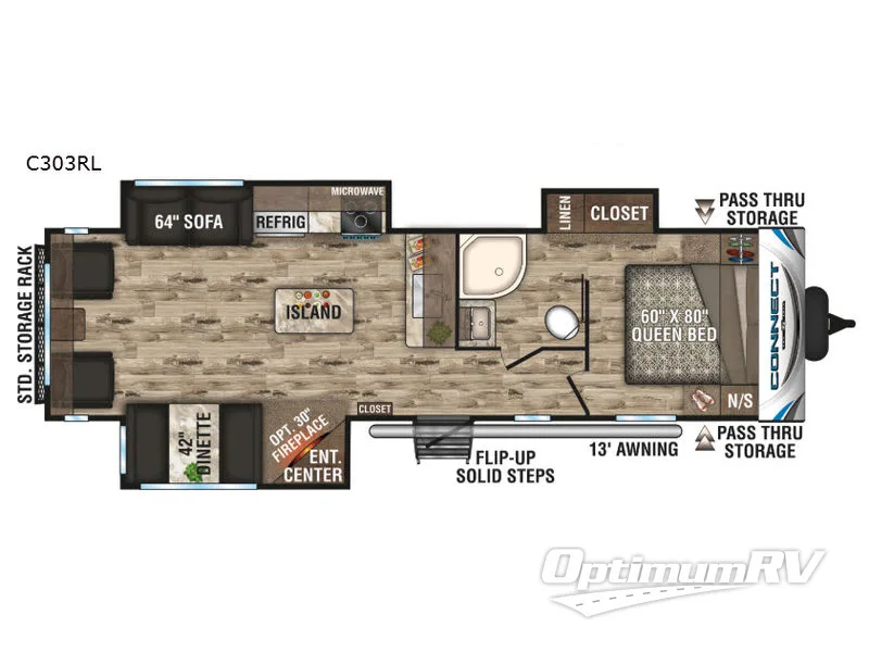 2019 KZ Connect C303RL Floorplan Photo