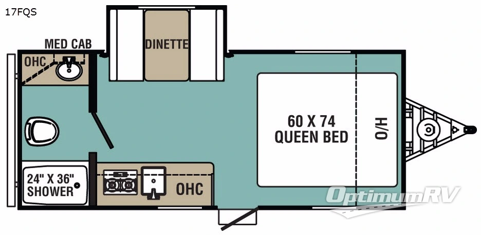 2018 Viking Ultra-Lite 17FQS Floorplan Photo
