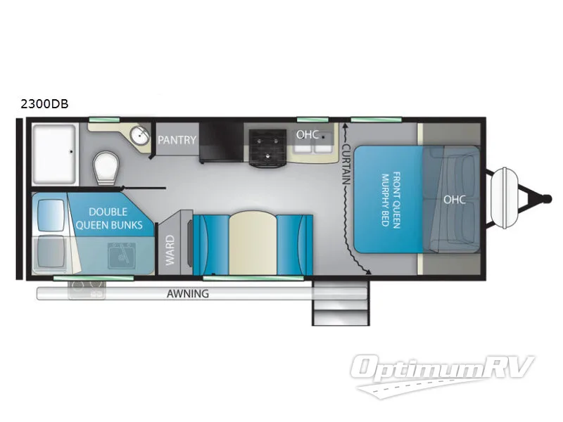 2020 Heartland Wilderness 2300DB Floorplan Photo
