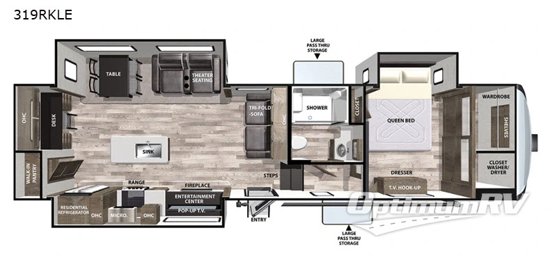 2020 Forest River Cardinal Limited 319RKLE RV Floorplan Photo