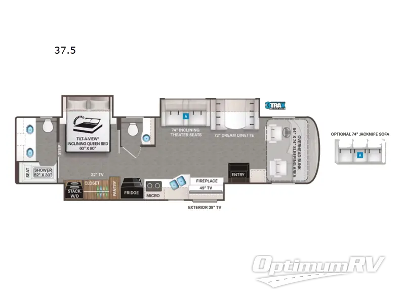 2022 Thor Palazzo 37.5 Floorplan Photo
