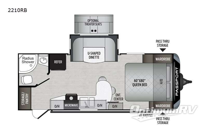 2020 Keystone Passport 2210RB GT Series Floorplan Photo
